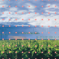 Harnacher le paysage 2, huile sur toile, 91 x 244cm, 2002
