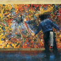 Sacrilège en guise d’hommage 1, huile sur toile, 152 x 214cm, 2002