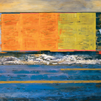 Propagande chromatique, huile sur toile, 83 x 152cm, 2001