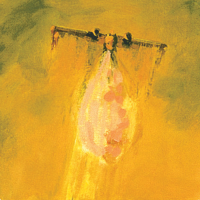 Séquence rose, huile sur toile, 182 x 26cm, 2000